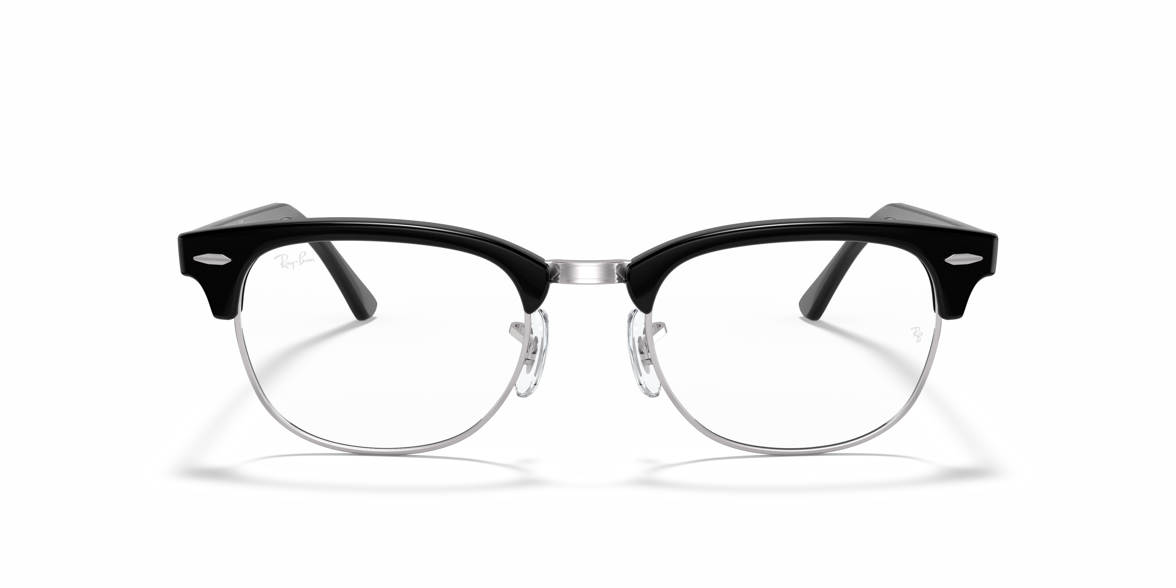 Ray-Ban Clubmaster RB5154 — Black on Silver